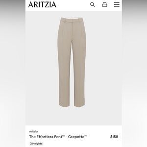 Aritzia The Effortless Pants, 8, short length - nomad taupe